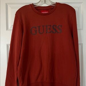 GUESS Women's dark orange Crewneck Sweater